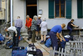the team packing up